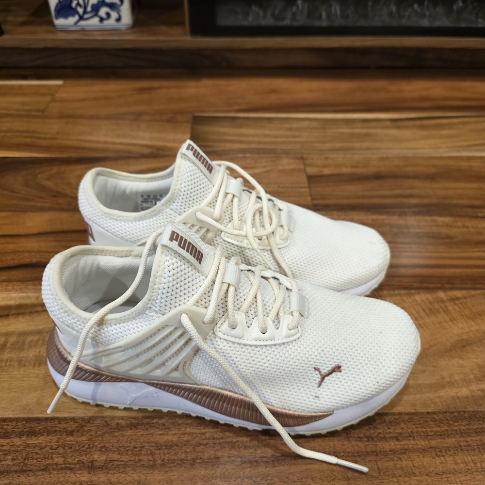 PUMA Womens Pacer Future Lux Lace Up Sneakers Shoes Casual - Off White